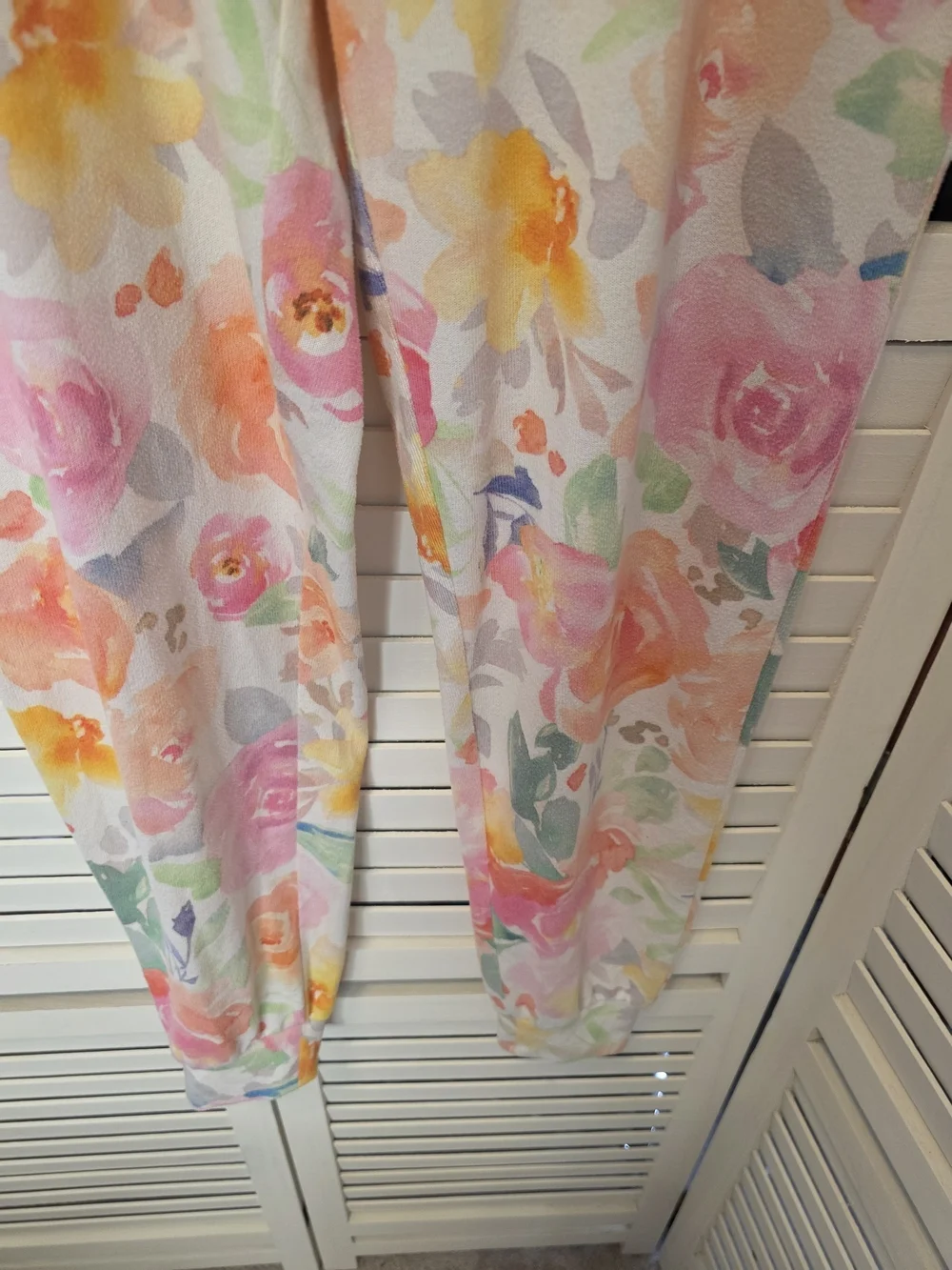 P.J. Salvage Pastel Watercolor Lounge Pants MED WAIST 15 FLAT PLUS STRETCH 1483